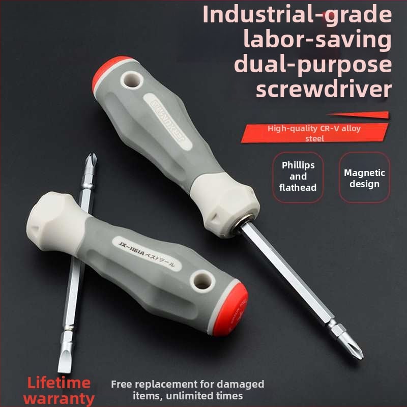 Veržtuvų rinkinys – kryžminė ir plokščia galvutė, dviejų galų, iš anglies plieno, buities įrankių rinkinys