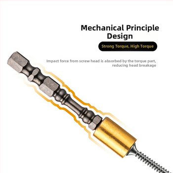 Kryžminio galvos veržliarakčio bitas, S2 lydinys, magnetinis žiedas, pailgintas, skirtas elektriniams atsuktuvams