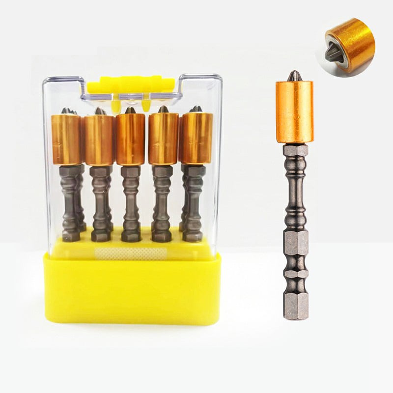 Kryžminio galvos veržliarakčio bitas, S2 lydinys, magnetinis žiedas, pailgintas, skirtas elektriniams atsuktuvams