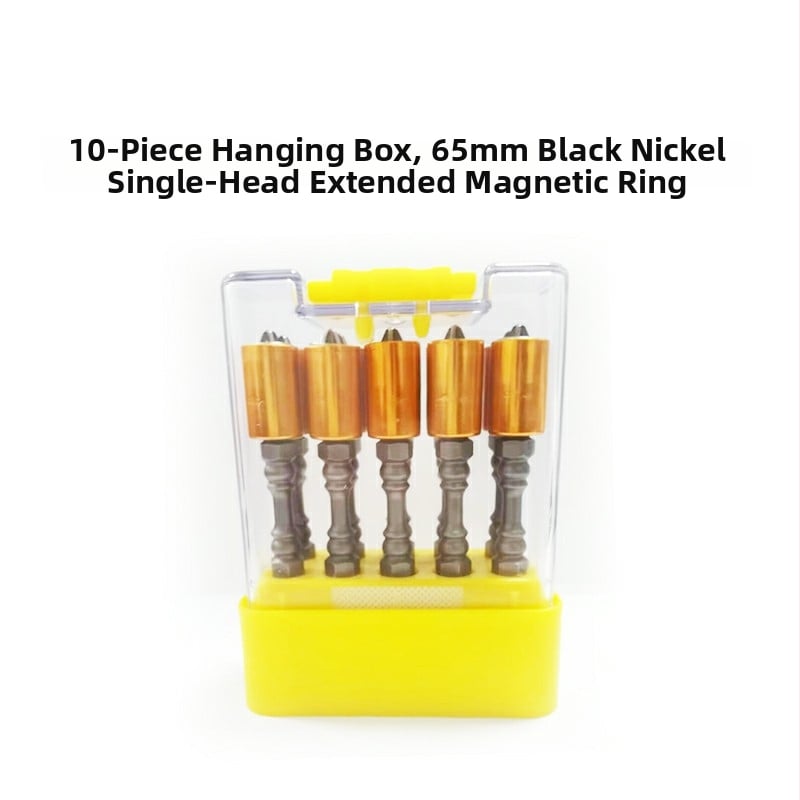 Kryžminio galvos veržliarakčio bitas, S2 lydinys, magnetinis žiedas, pailgintas, skirtas elektriniams atsuktuvams