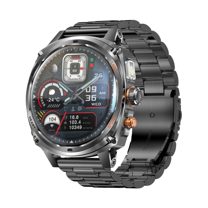 V95 pametni sat s AMOLED zaslonom, praćenje zdravlja (srčani ritam, krvni tlak, zasićenost kisikom, praćenje sna), Bluetooth pozivi, trajanje baterije 15–21 dan, vodootporan