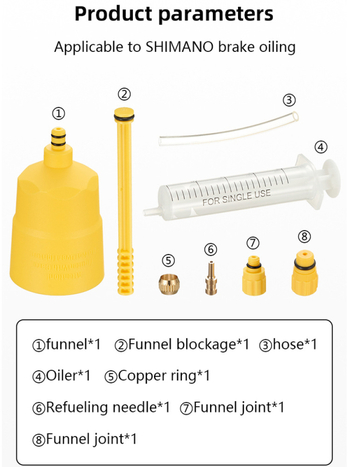 Unealtă de umplere a uleiului pentru frânele cu disc ale bicicletelor de drum - plastic, VXM