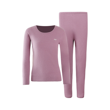 Set termic pentru femei: căptușit cu fleece, grosime extra 500 g, dublu strat, guler rotund, mâneci lungi, pantaloni