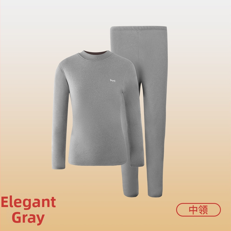 Set termic pentru femei: căptușit cu fleece, grosime extra 500 g, dublu strat, guler rotund, mâneci lungi, pantaloni