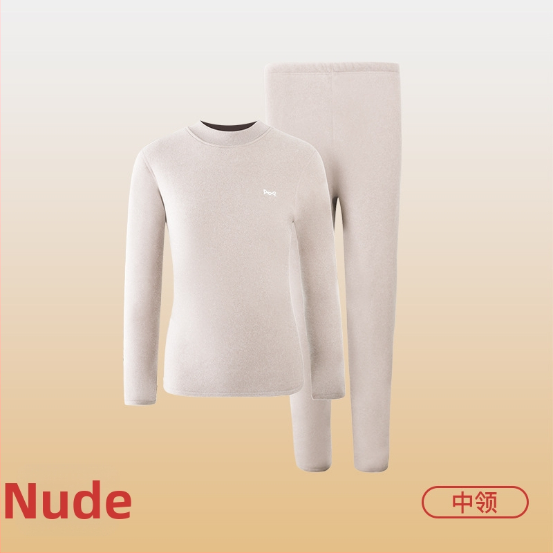 Set termic pentru femei: căptușit cu fleece, grosime extra 500 g, dublu strat, guler rotund, mâneci lungi, pantaloni