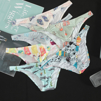 Slipuri bărbați cu buzunar în formă de U, talie joasă, poliester respirabil, ultra-subțiri pentru vară