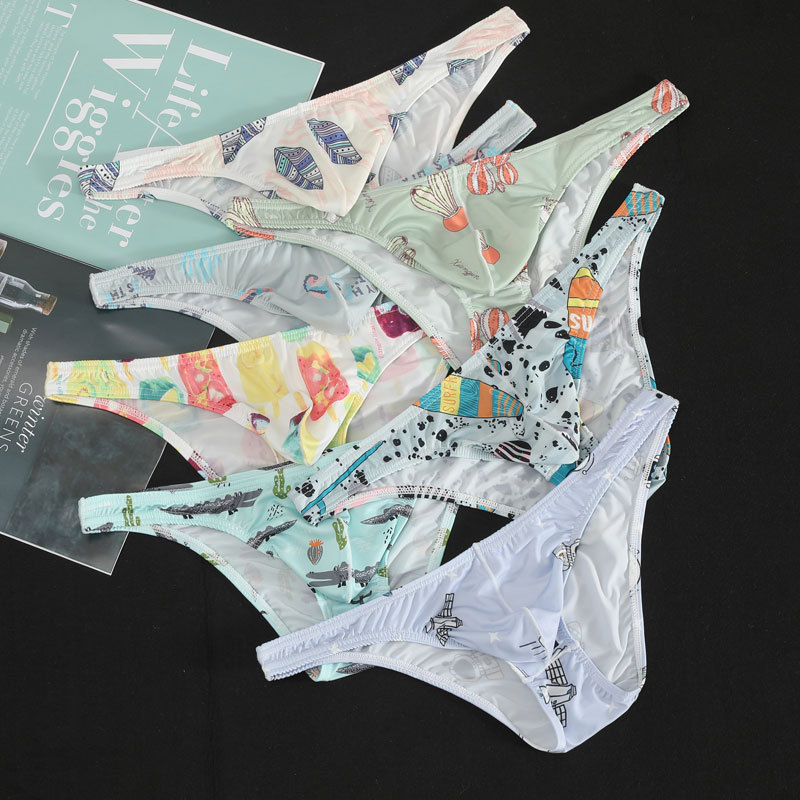 Slipuri bărbați cu buzunar în formă de U, talie joasă, poliester respirabil, ultra-subțiri pentru vară