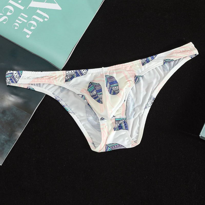 Slipuri bărbați cu buzunar în formă de U, talie joasă, poliester respirabil, ultra-subțiri pentru vară