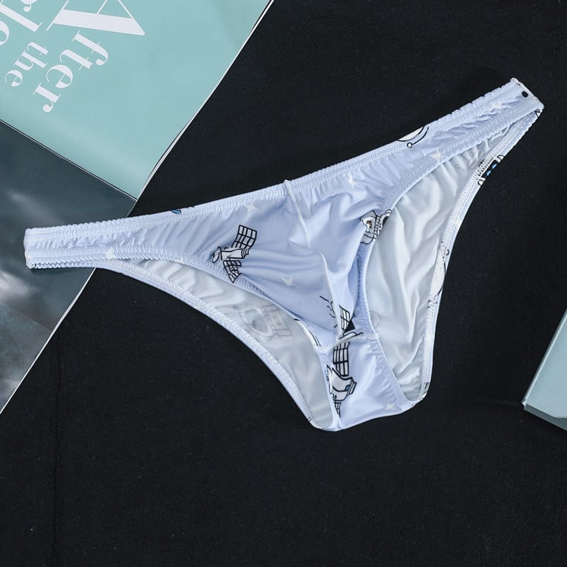 Slipuri bărbați cu buzunar în formă de U, talie joasă, poliester respirabil, ultra-subțiri pentru vară