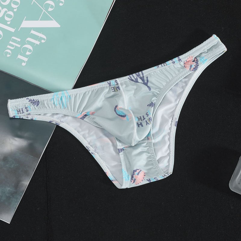 Slipuri bărbați cu buzunar în formă de U, talie joasă, poliester respirabil, ultra-subțiri pentru vară