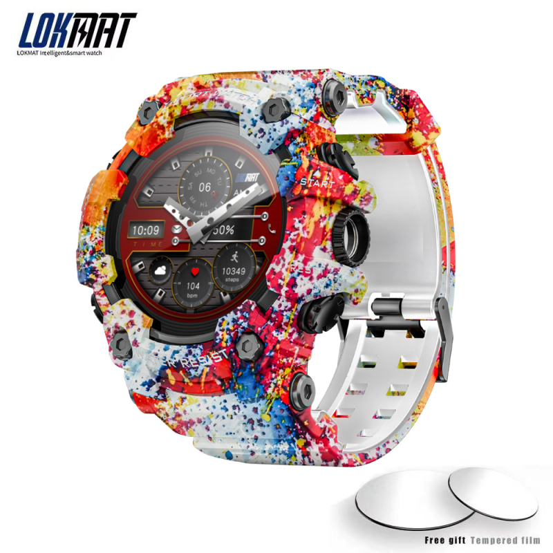 Lokmat Attack GT ceas inteligent outdoor cu apel Bluetooth, busolă, lanternă și muzică – monitorizare ritm cardiac și oxigen în sânge