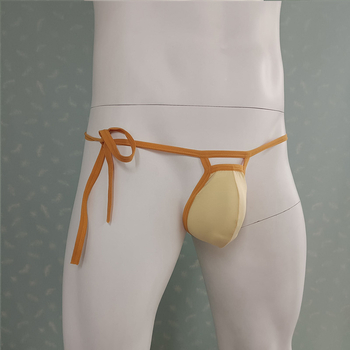 Meeste nailonist aluspesu, U-kujuline disain, keskmine vöökoht, ühetooniline muster