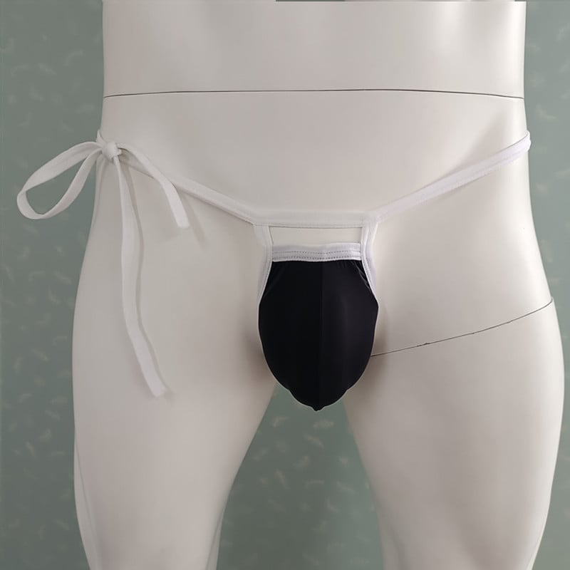 Meeste nailonist aluspesu, U-kujuline disain, keskmine vöökoht, ühetooniline muster