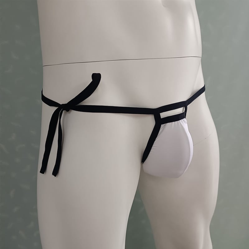 Meeste nailonist aluspesu, U-kujuline disain, keskmine vöökoht, ühetooniline muster