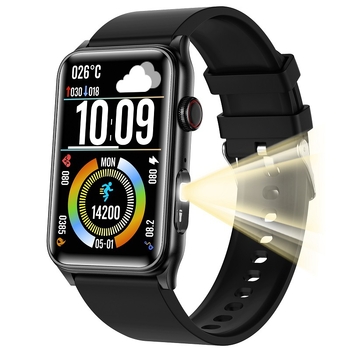 Ceas inteligent cu monitorizarea ritmului cardiac, măsurarea oxigenului din sânge, monitorizarea somnului, urmărire exerciții, apeluri Bluetooth (Monitorizarea ritmului cardiac; Măsurarea oxigenului din sânge; Monitorizarea somnului; Urmărire exerciții; au