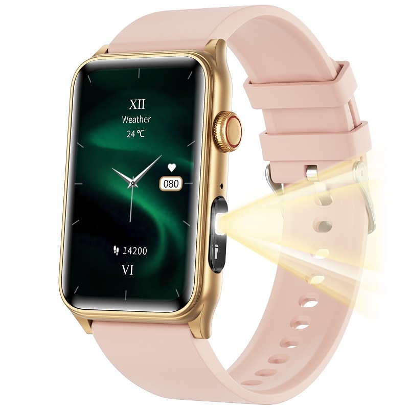 Ceas inteligent cu monitorizarea ritmului cardiac, măsurarea oxigenului din sânge, monitorizarea somnului, urmărire exerciții, apeluri Bluetooth (Monitorizarea ritmului cardiac; Măsurarea oxigenului din sânge; Monitorizarea somnului; Urmărire exerciții; au