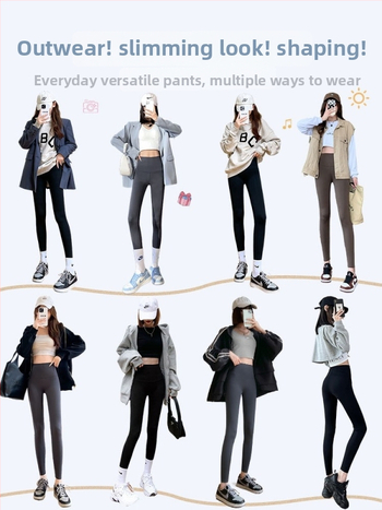 Naiste jooga leggingud kõrge vöökohaga, 9/10 pikkus, polüester-spandex segu, teksti muster