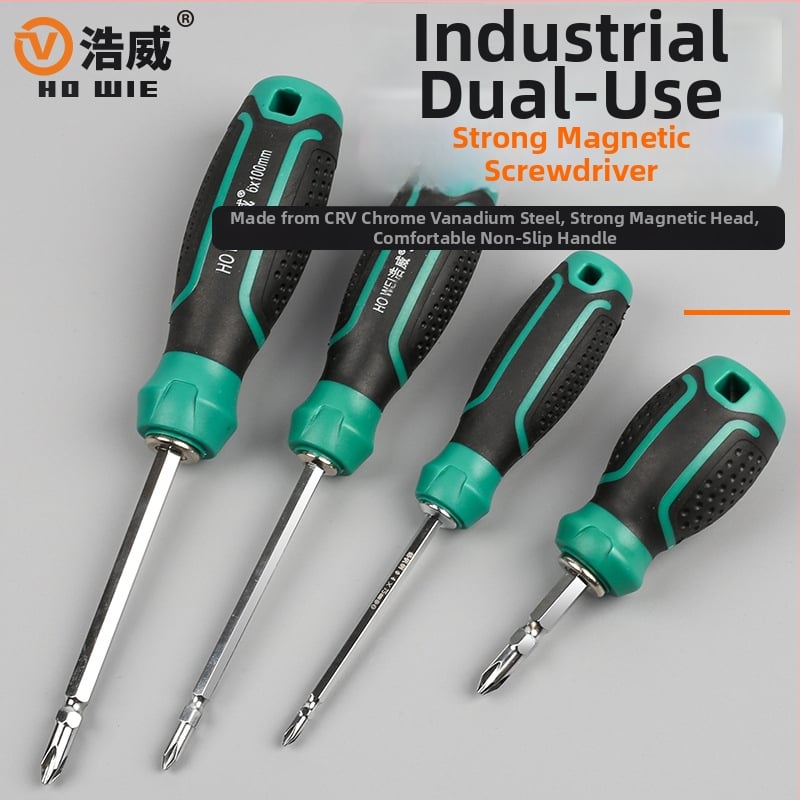 Haowei magnetinis ir izoliuotas atsuktuvų rinkinys su kryžmine ir plokščiąja galvute, Cr-V plienas, rankena PP