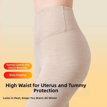 Moteriški aukšto liemens termo leginsai su fliso apdaila, poliesteris, 251–300 g/m²