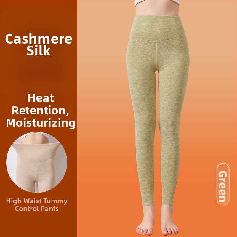 Moteriški aukšto liemens termo leginsai su fliso apdaila, poliesteris, 251–300 g/m²