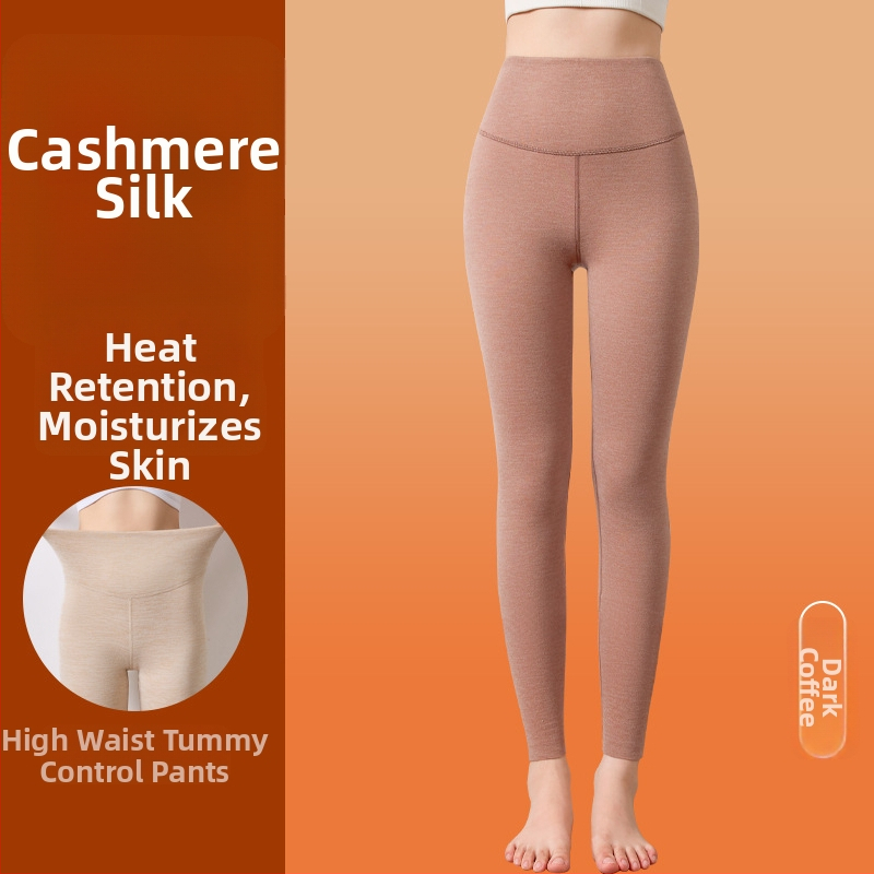 Moteriški aukšto liemens termo leginsai su fliso apdaila, poliesteris, 251–300 g/m²