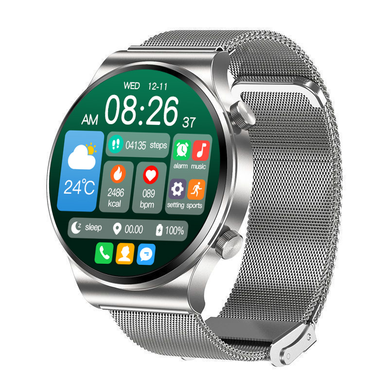 Smartwatch GT3 cu Bluetooth, rezistență la apă zilnică, ecran TFT tactil, carcasă din aliaj de aluminiu, încărcare magnetică