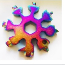 Snowflake Többfunkciós eszköz - mini hexagonális és nyolcszögű csavarhúzó, hordozható eszközkártya, Cr-V ötvözet acél