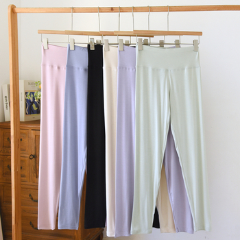 Дамски термални клинове, висока талия, безшевни, тънки, умерено топли, плат: изкуствен модал върху вискоза (94,6% вискоза)