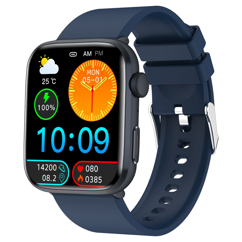 Ceas inteligent T92 cu apeluri Bluetooth, monitorizare ritm cardiac, saturație de oxigen, temperatură corporală și monitorizare somn (apeluri Bluetooth, ritm cardiac, saturație de oxigen, temperatură corporală, monitorizare somn)
