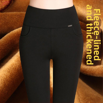 Talve leggings fliisvooderiga, kõrge vöökoht, kõhu kontroll, paksud ja elastsed