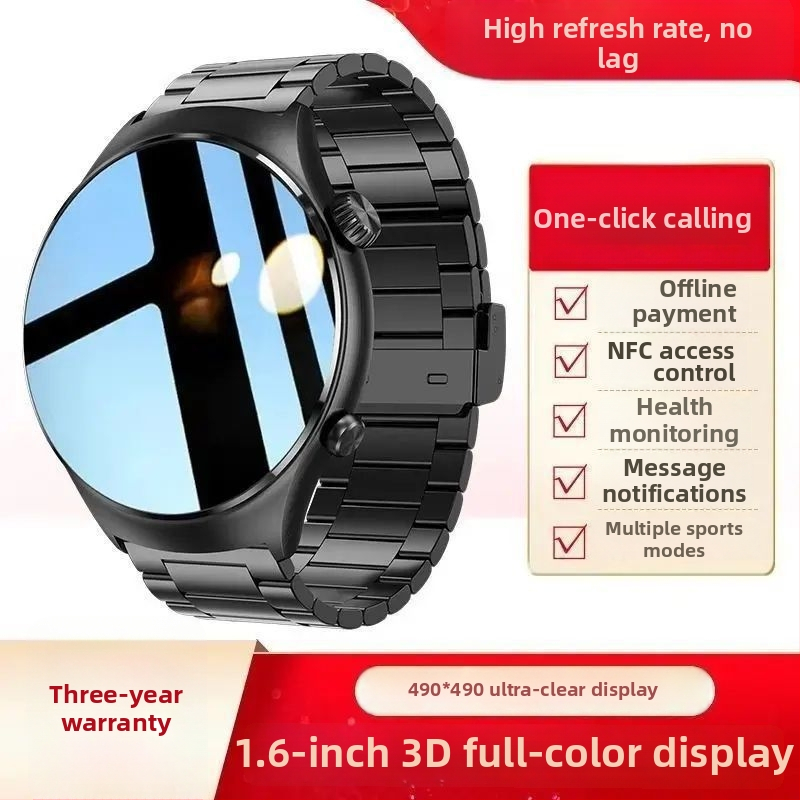 Ceas inteligent pentru sport cu pedometru și monitorizare ritm cardiac, carcasă din aliaj de aluminiu, autonomie baterie 15–21 de zile, rezistent la uz zilnic, conectivitate NFC, Bluetooth, infraroșu și Wi‑Fi