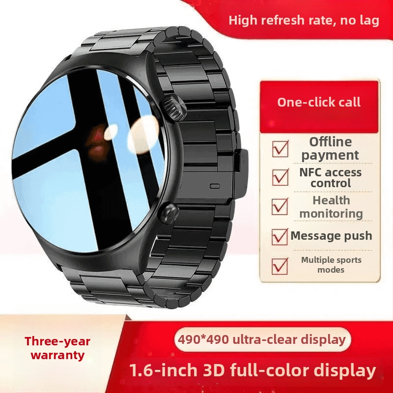 Ceas inteligent pentru sport cu pedometru și monitorizare ritm cardiac, carcasă din aliaj de aluminiu, autonomie baterie 15–21 de zile, rezistent la uz zilnic, conectivitate NFC, Bluetooth, infraroșu și Wi‑Fi