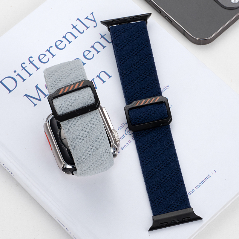 Najlonski tkan remen za Apple Watch s klizačkom kopčom i japanskom kopčom, kompatibilan s širinama 18/20/22 mm.
