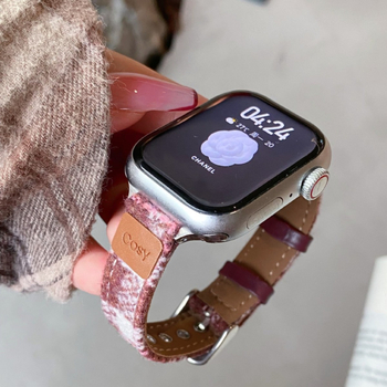 Brățară de ceas din lână – minimalistă, compatibilă Apple Watch, cataramă cu pin