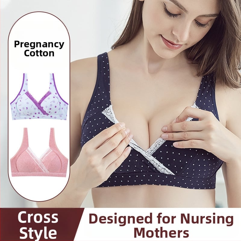 Traadita imetamisrinnahoidja, 90–95% puuvillast, keskmiselt vormitud tassid, tagant kolmeridade kinnitusega, imetamiseks