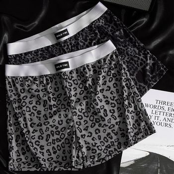 Muške bokserice za doma, široki kroj, srednji pojas, poliester s elastanom u preponama, kamuflažni i leopard uzorci