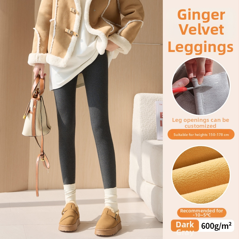 Naistele termilised leggingud fleece sisemise vooderduga, kõrge vöökoht, polüester-spandeksi segu, ultra paksud, pikkus 9/10