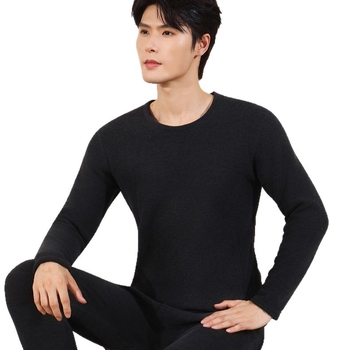 Set de termice pentru bărbați cu patch Mink Velvet – strat de bază din poliester extra gros, antibacterian, cald, fără cusături