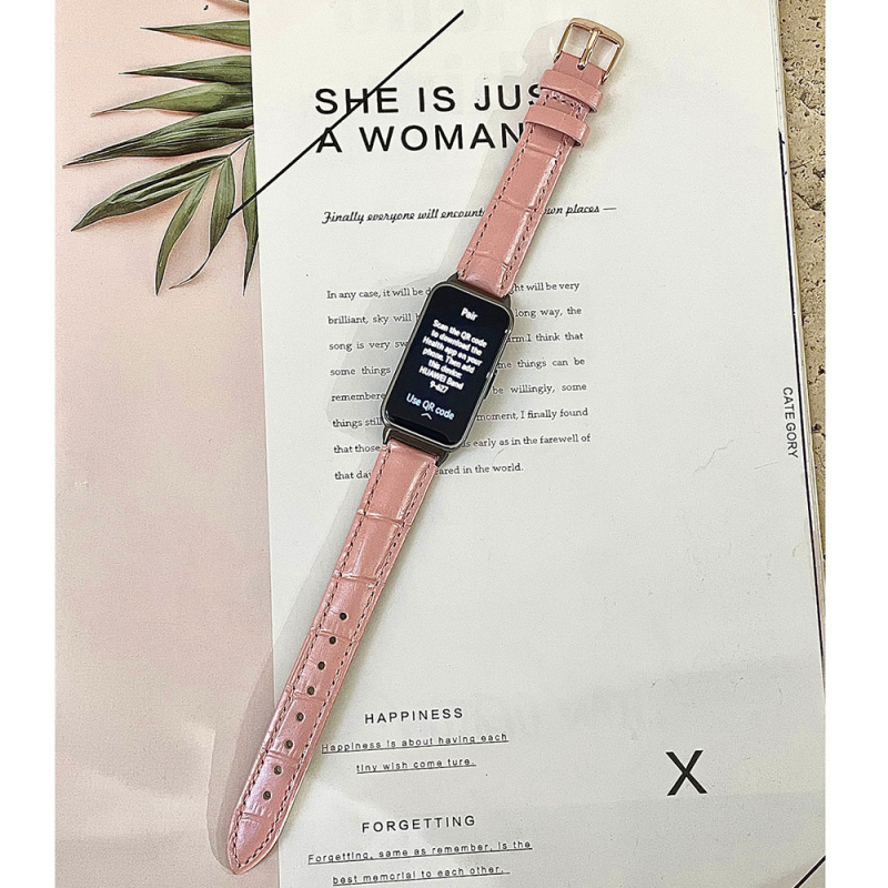 Λουρί για Huawei Band 9/10 με NFC, γνήσιο δέρμα, πλάτος 12/14/16 mm, κούμπωμα με καρφί