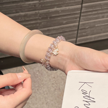 Bandă elastică pentru păr cu nod fluture strălucitor, interfață 12 mm, buclă simplă, compatibilă cu brățările Apple Watch, stil fashion