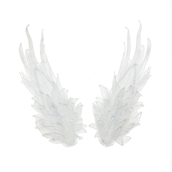 Lolita клип за коса с пера и крила, ръчна изработка, плат, дамски аксесоар за коса, лято 2024, сладък стил