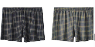 Muške boxerice slobodnog kroja, s visokim strukom, poliester, prugasto-karirani uzorak, prozračne, brzo se suše