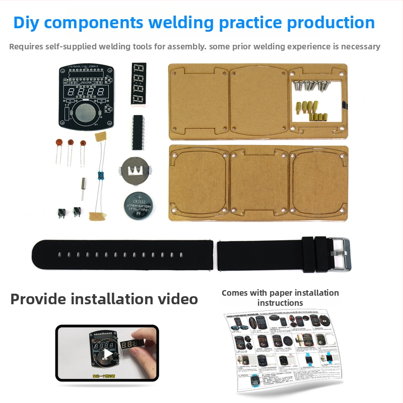 LED hodinky DIY sada – mikrokontrolér pre hodinky a doska na zváranie, Core Storm