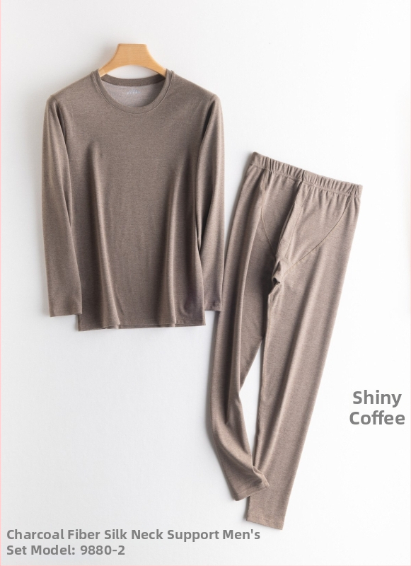 Jin Shangai 9880-2 muški tanak slim-fit termalni komplet, gornji dio s okruglim izrezom i hlače