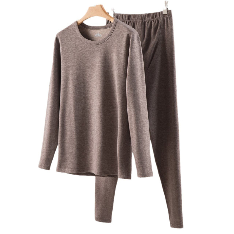 Jin Shangai 9880-2 muški tanak slim-fit termalni komplet, gornji dio s okruglim izrezom i hlače