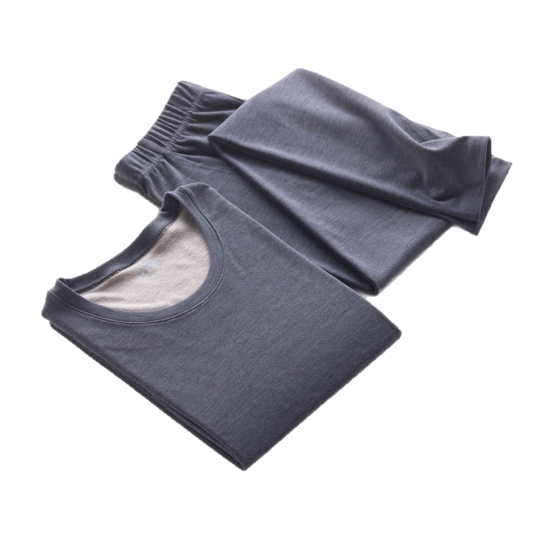 Jin Shangai 9880-2 muški tanak slim-fit termalni komplet, gornji dio s okruglim izrezom i hlače