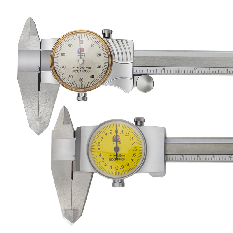 Guilin Guanglu Kétirányú ütésálló dial caliper órával, kiváló precizitás, 0-300mm
