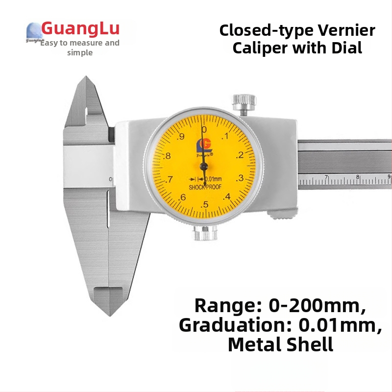 Guilin Guanglu Kétirányú ütésálló dial caliper órával, kiváló precizitás, 0-300mm