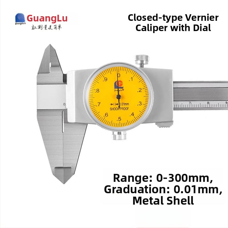 Guilin Guanglu Kétirányú ütésálló dial caliper órával, kiváló precizitás, 0-300mm