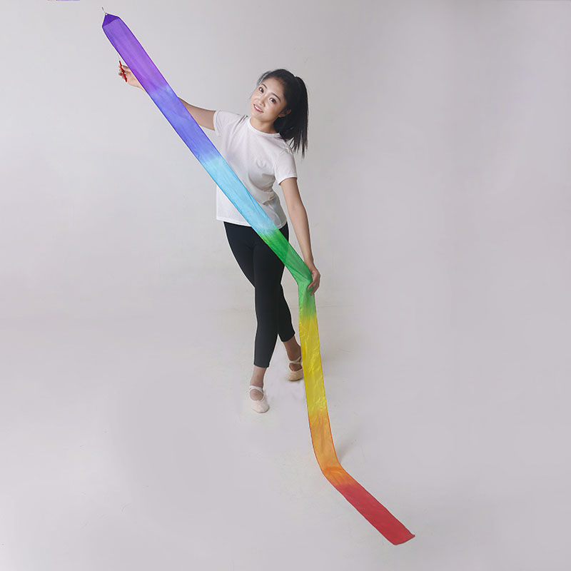 Копринена танцова лента за деца – класическо етническо изкуство, за изпит, лято 2021, марка Unique, налична на склад